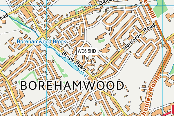 WD6 5HD map - OS VectorMap District (Ordnance Survey)