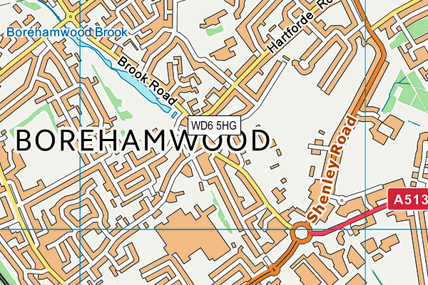 Meadow Park map (WD6 5HG) - OS VectorMap District (Ordnance Survey)