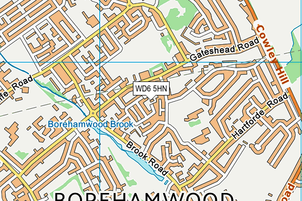 WD6 5HN map - OS VectorMap District (Ordnance Survey)