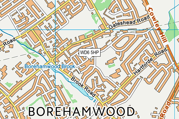 WD6 5HP map - OS VectorMap District (Ordnance Survey)