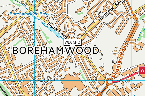 WD6 5HQ map - OS VectorMap District (Ordnance Survey)