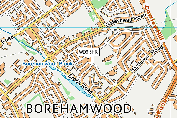 WD6 5HR map - OS VectorMap District (Ordnance Survey)