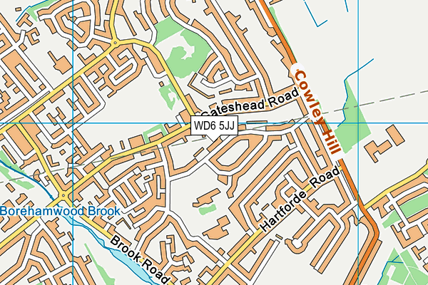 WD6 5JJ map - OS VectorMap District (Ordnance Survey)