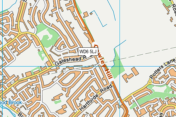 WD6 5LJ map - OS VectorMap District (Ordnance Survey)