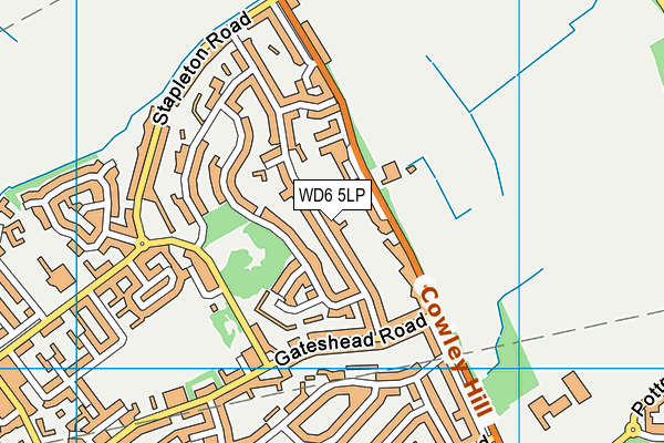 WD6 5LP map - OS VectorMap District (Ordnance Survey)
