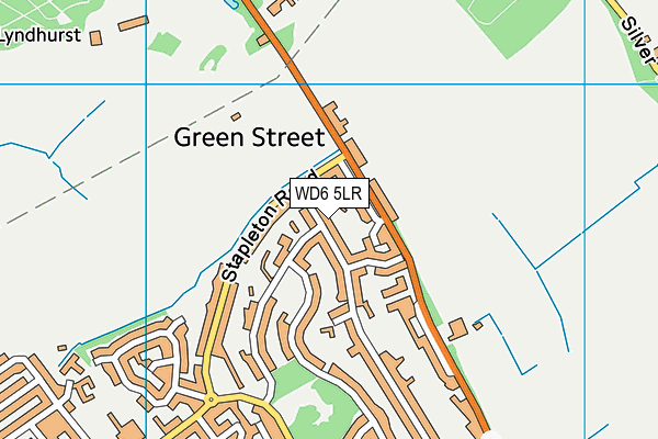 WD6 5LR map - OS VectorMap District (Ordnance Survey)