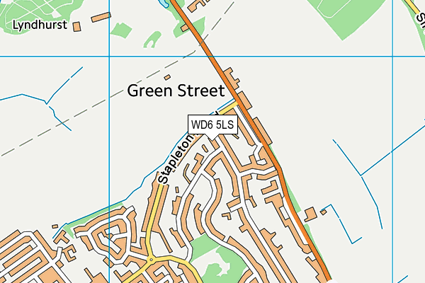 WD6 5LS map - OS VectorMap District (Ordnance Survey)