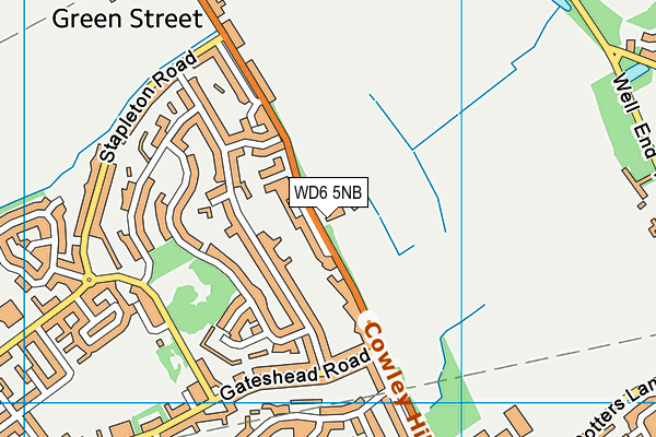 WD6 5NB map - OS VectorMap District (Ordnance Survey)