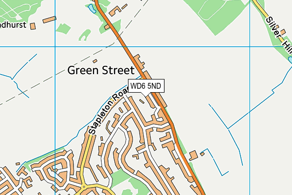 WD6 5ND map - OS VectorMap District (Ordnance Survey)