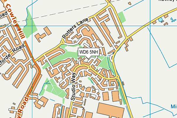 WD6 5NH map - OS VectorMap District (Ordnance Survey)