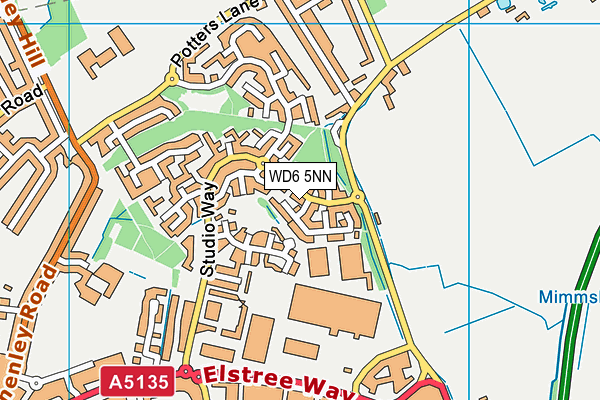 Elstree Screen Arts Academy map (WD6 5NN) - OS VectorMap District (Ordnance Survey)