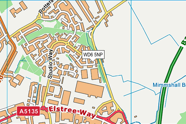 WD6 5NP map - OS VectorMap District (Ordnance Survey)