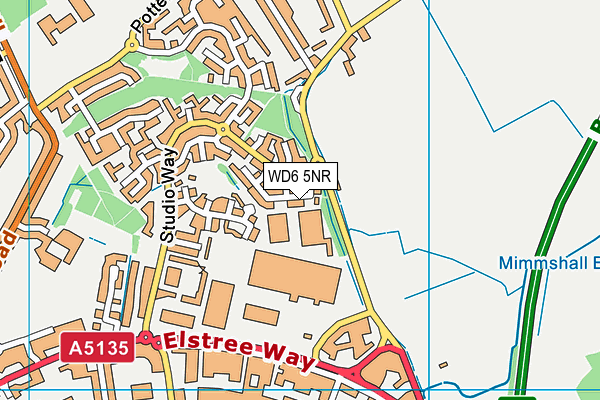WD6 5NR map - OS VectorMap District (Ordnance Survey)