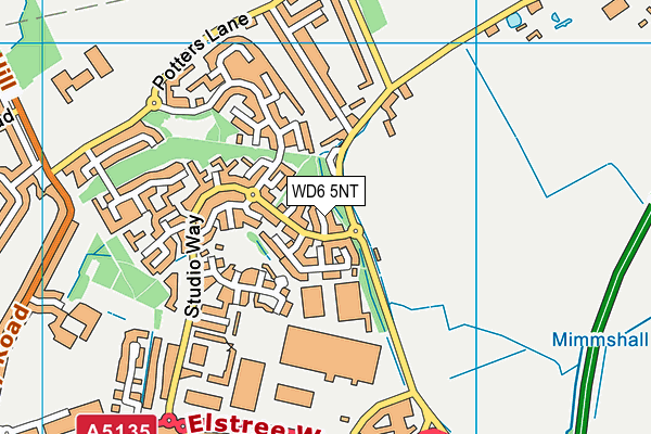 WD6 5NT map - OS VectorMap District (Ordnance Survey)