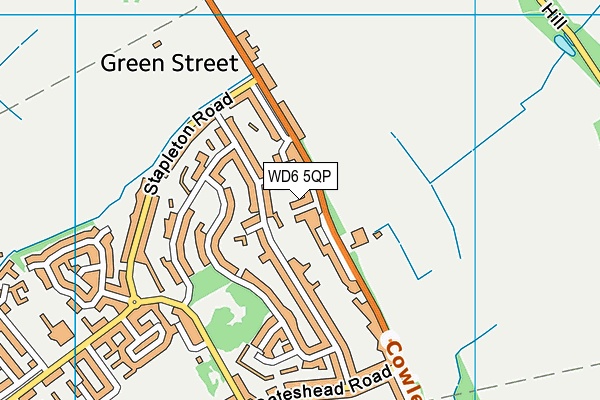 WD6 5QP map - OS VectorMap District (Ordnance Survey)