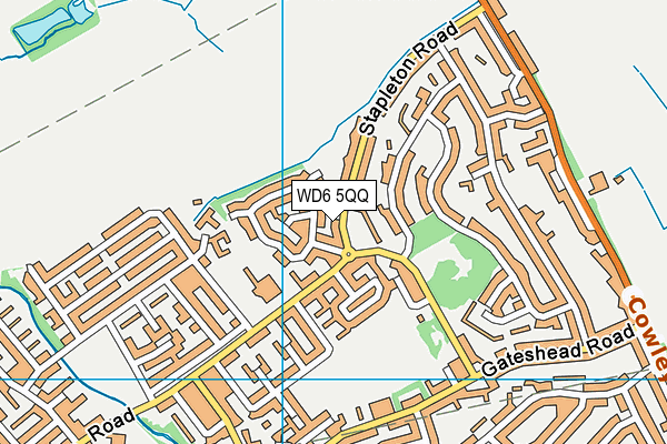 WD6 5QQ map - OS VectorMap District (Ordnance Survey)