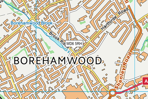 WD6 5RH map - OS VectorMap District (Ordnance Survey)