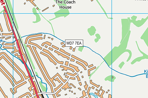 WD7 7EA map - OS VectorMap District (Ordnance Survey)