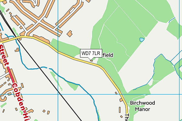 WD7 7LR map - OS VectorMap District (Ordnance Survey)