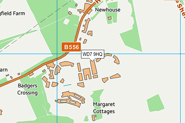 Harperbury Hospital (Closed) map (WD7 9HQ) - OS VectorMap District (Ordnance Survey)