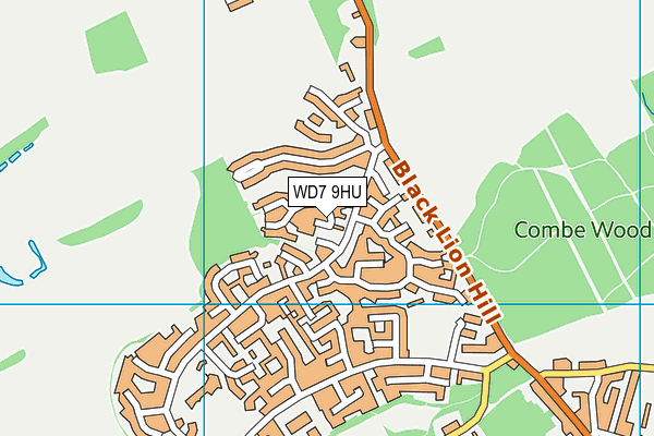 WD7 9HU map - OS VectorMap District (Ordnance Survey)