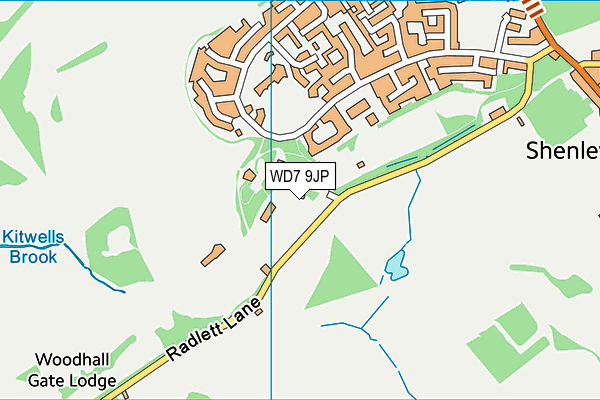 WD7 9JP map - OS VectorMap District (Ordnance Survey)