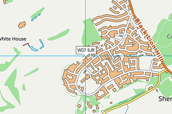 WD7 9JR map - OS VectorMap District (Ordnance Survey)
