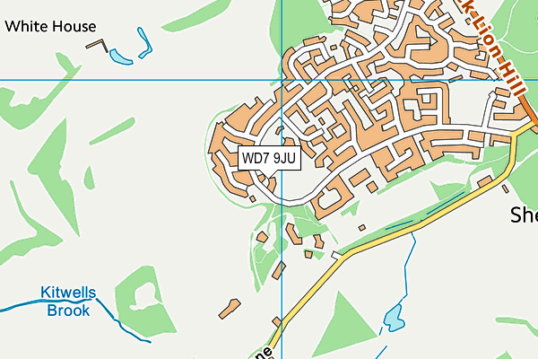 WD7 9JU map - OS VectorMap District (Ordnance Survey)