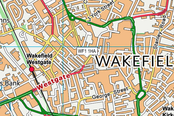 WF1 1HA map - OS VectorMap District (Ordnance Survey)