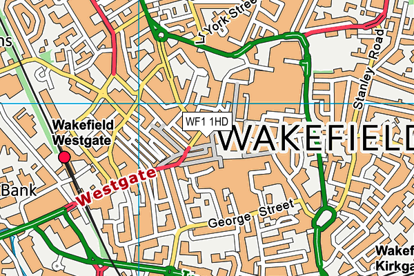 WF1 1HD map - OS VectorMap District (Ordnance Survey)