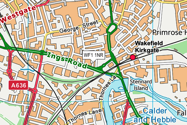 WF1 1NR map - OS VectorMap District (Ordnance Survey)