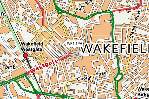 WF1 1PH map - OS VectorMap District (Ordnance Survey)