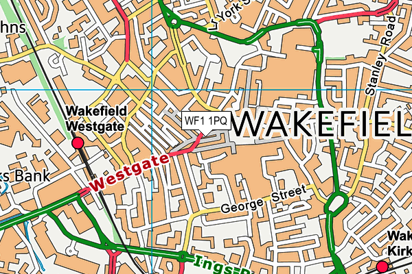 WF1 1PQ map - OS VectorMap District (Ordnance Survey)