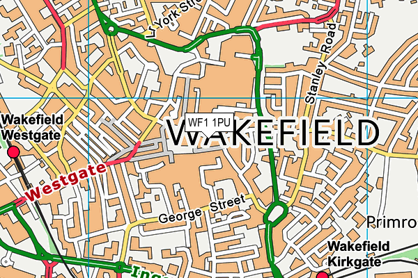 WF1 1PU map - OS VectorMap District (Ordnance Survey)