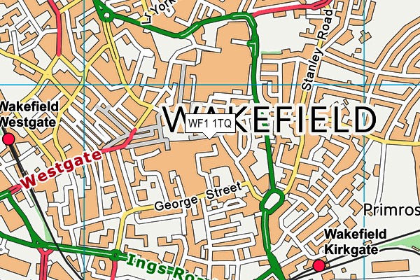 WF1 1TQ map - OS VectorMap District (Ordnance Survey)