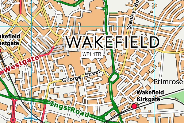WF1 1TR map - OS VectorMap District (Ordnance Survey)