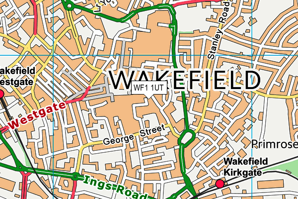 WF1 1UT map - OS VectorMap District (Ordnance Survey)