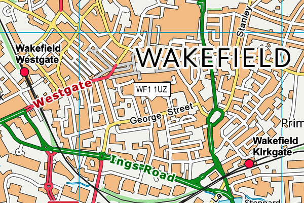 WF1 1UZ map - OS VectorMap District (Ordnance Survey)