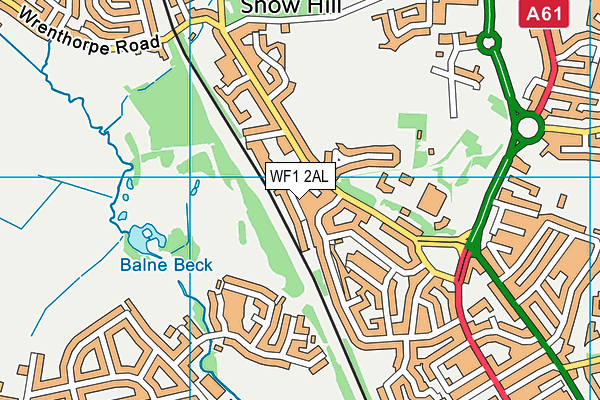 WF1 2AL map - OS VectorMap District (Ordnance Survey)