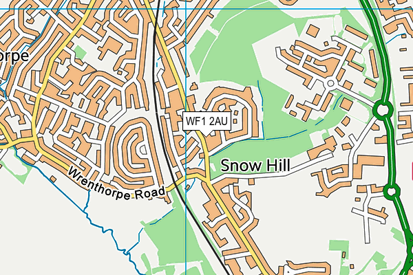 WF1 2AU map - OS VectorMap District (Ordnance Survey)