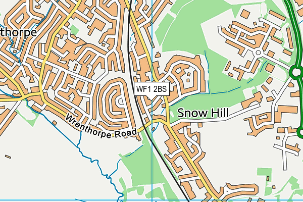 WF1 2BS map - OS VectorMap District (Ordnance Survey)