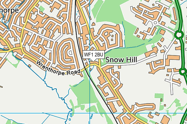 WF1 2BU map - OS VectorMap District (Ordnance Survey)