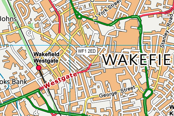 WF1 2ED map - OS VectorMap District (Ordnance Survey)