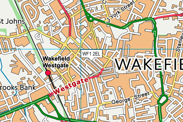 WF1 2EL map - OS VectorMap District (Ordnance Survey)