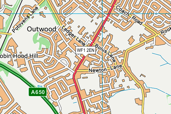 WF1 2EN map - OS VectorMap District (Ordnance Survey)