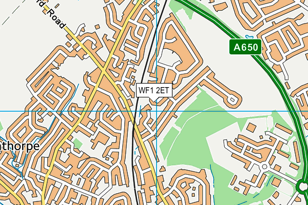 WF1 2ET map - OS VectorMap District (Ordnance Survey)