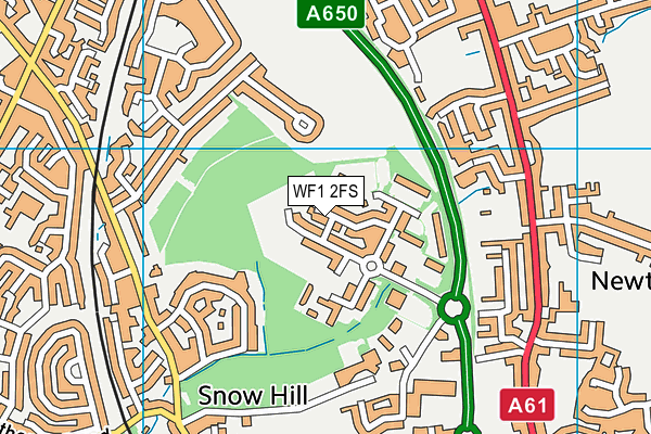 WF1 2FS map - OS VectorMap District (Ordnance Survey)