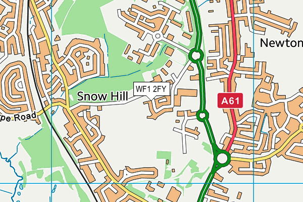 WF1 2FY map - OS VectorMap District (Ordnance Survey)