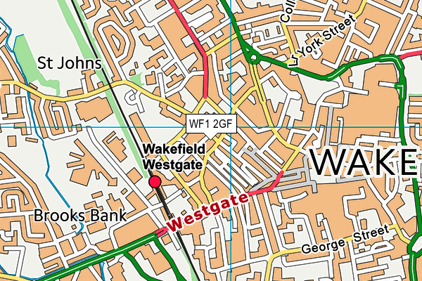 WF1 2GF map - OS VectorMap District (Ordnance Survey)