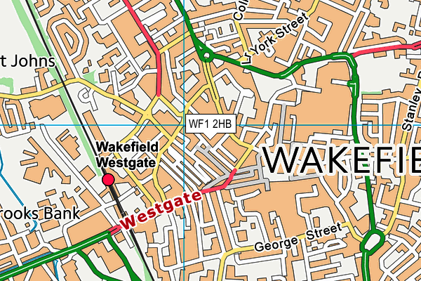 WF1 2HB map - OS VectorMap District (Ordnance Survey)